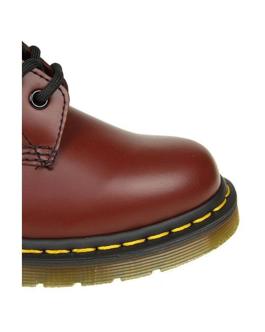Dr. Martens Brown Dr.martens Smooth Boots In Cherry Color Leather for men