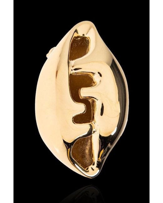 Fendi Black Forever Shell Shaped Earrings