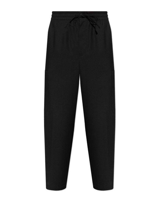 Y-3 Black Jfa Drawstring Tapered Pants for men