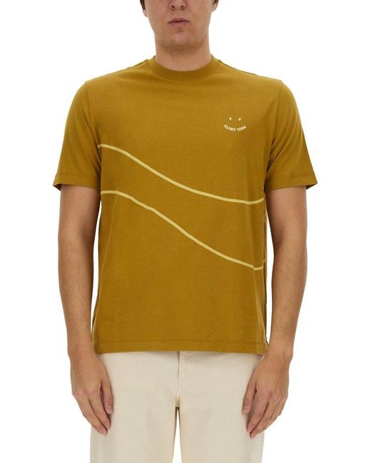 PS by Paul Smith Yellow T-Shirt With Logo for men