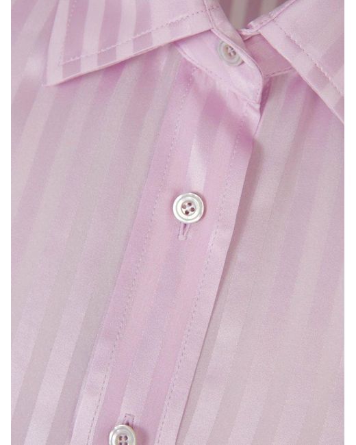 Tom Ford Pink Striped Silk Shirt