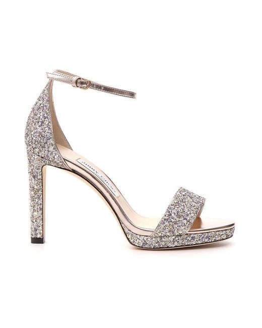 Jimmy Choo Metallic Misty 120 Glitter Sandal