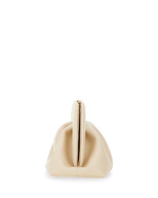 THEMOIRÈ Natural Tia Pleated Clutch Bag