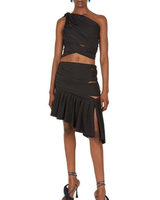 DI PETSA Black Oracle Asymmetric Skirt