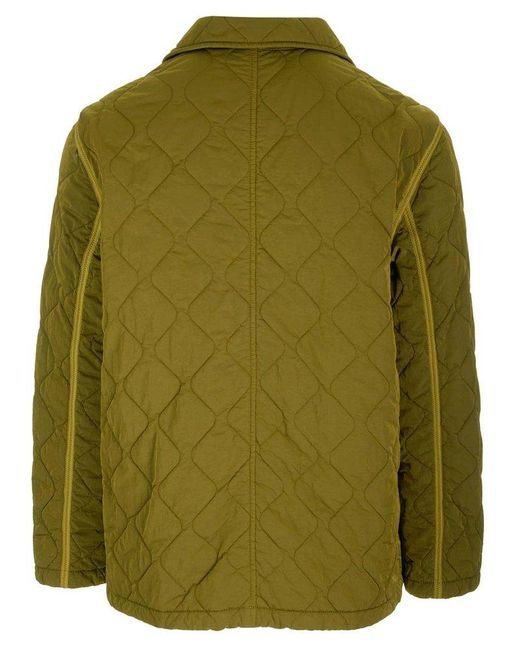 Burberry Green Quilted Khaki Jacket for men