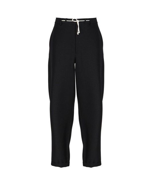 Drawstring tapered hot sale trousers