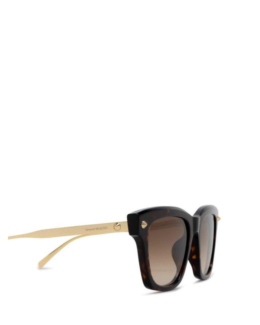 Alexander McQueen Gray Square Frame Sunglasses