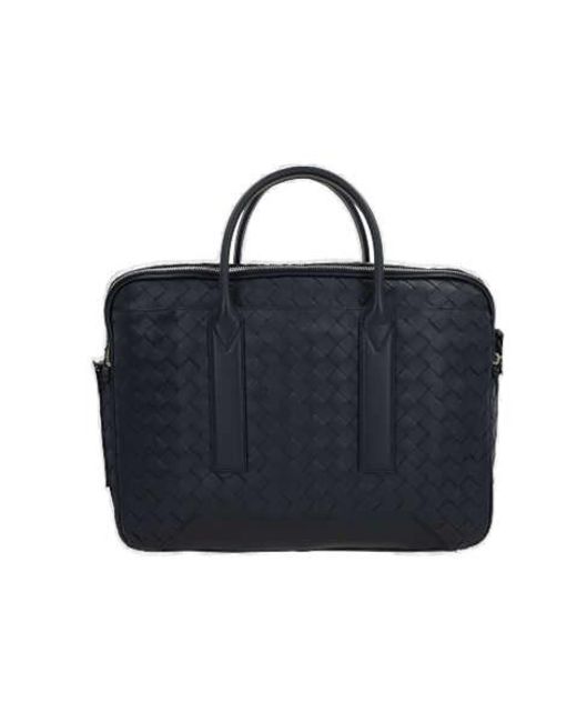 Bottega Veneta Blue All-over Intrecciato Pattern Travel Bag for men