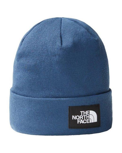 The North Face Dock Worker Logo Patch Beanie in Blue for Men | Lyst