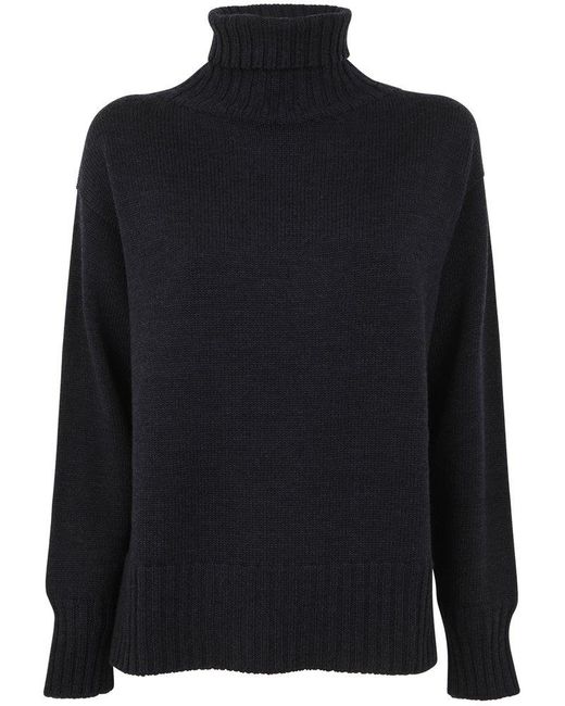 Drumohr Black Turtleneck Sweater