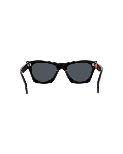 KENZO Square Frame Sunglasses in Black | Lyst