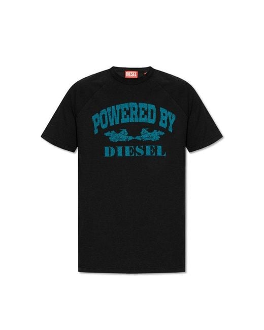 DIESEL Black 't-rust' T-shirt, for men