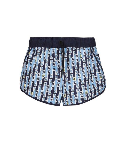 3 MONCLER GRENOBLE Blue Day Namic Drawstring Shorts for men