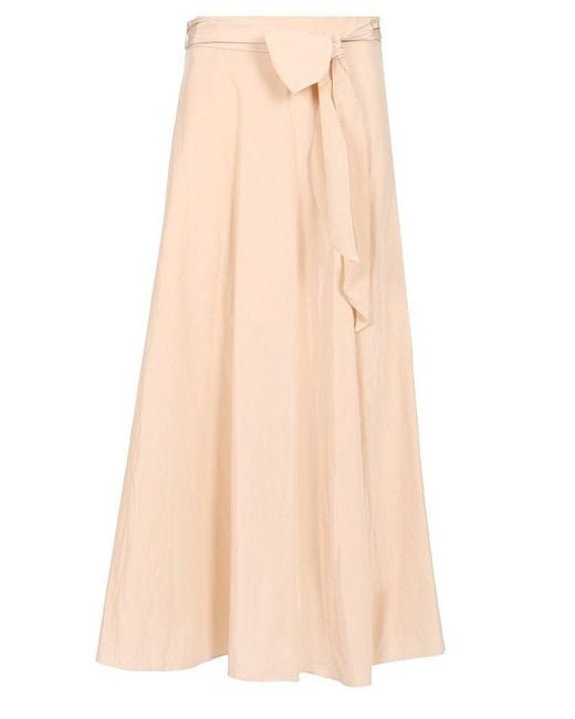 Forte Forte Natural Taffeta Midi Skirt