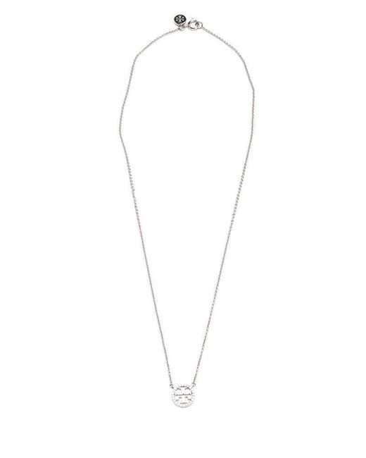 Tory Burch Miller Pendant Necklace In Silver | ModeSens