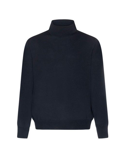 D4.0 Blue Turtleneck Sweater for men