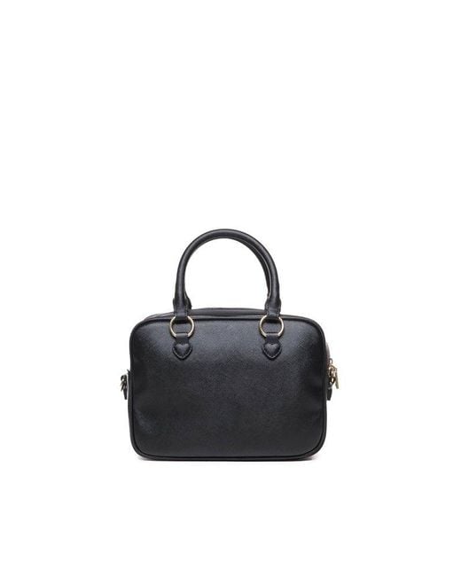 Love Moschino Black Tote Bag With Logo Plaque