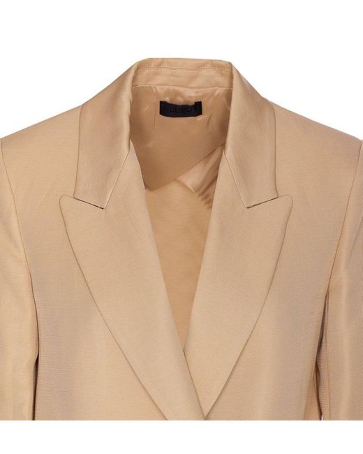 Liu Jo Natural Double-Breasted Blazer