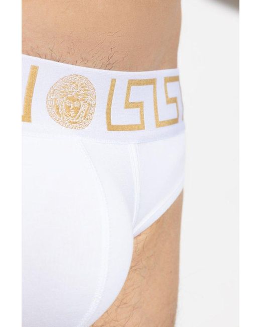 Versace White Three-Pack Briefs for men