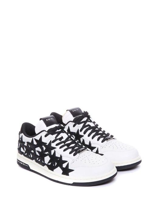 Amiri White Skel Round-toe Lace-up Sneakers for men