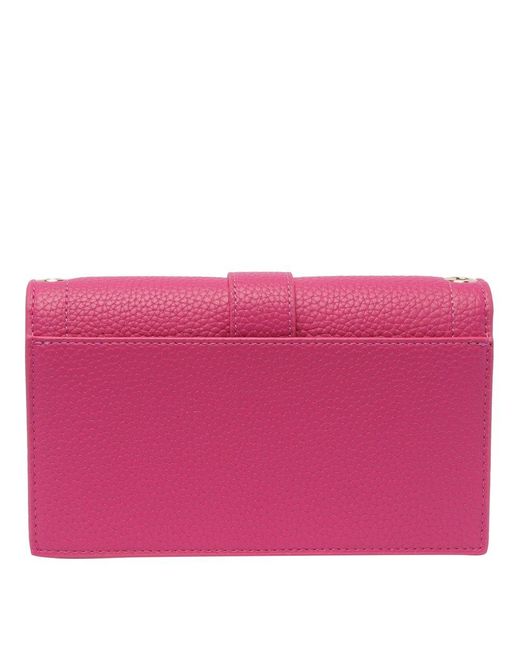 Versace Pink Logo-buckle Faux-leather Crossbody Bag