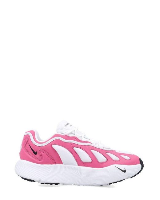 Comme des Garçons Pink Lace-Up Sneakers for men