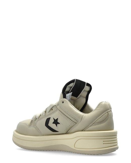 Rick Owens Natural X Converse Lace-Up Low-Top Sneakers for men
