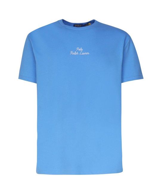 Polo Ralph Lauren Blue T-Shirt With Embroidery for men
