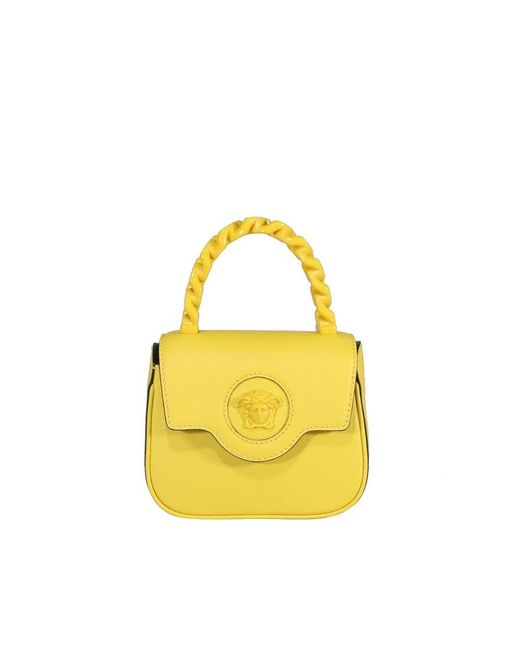 Versace Yellow La Medusa Mini Tote Bag