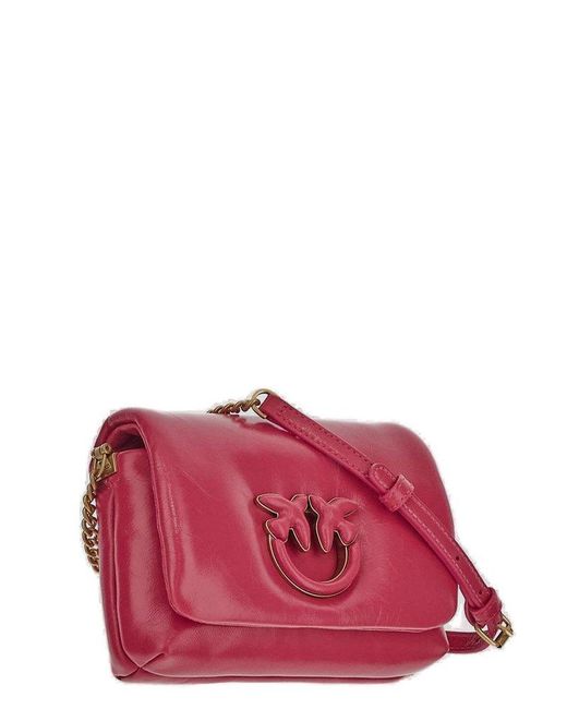 Pinko Red Baby Love Click Foldover-top Crossbody Bag