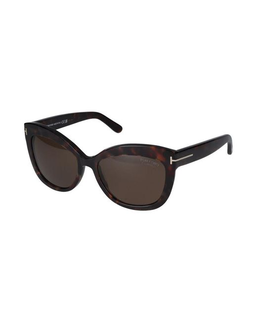 Tom Ford Black Cat-Eye Frame Sunglasses
