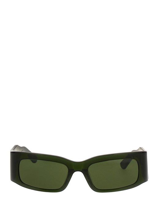 Balenciaga Green Paper Rectangle Sunglasses