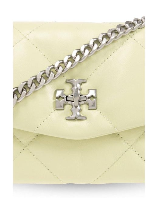 Tory Burch Metallic ‘Kira Diamond’ Wallet With Chain