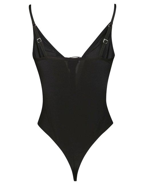 DIESEL Black Ufby-meghan Logo Plaque Sleeveless Bodysuit