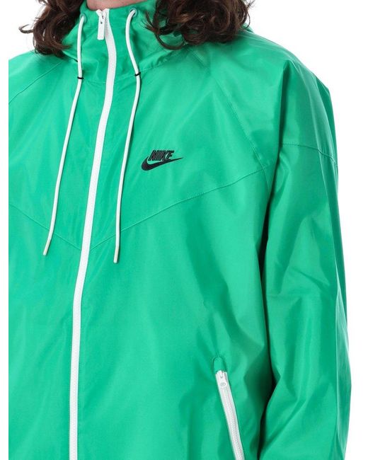 Nike Green Windrunner Hooded Jacket for men