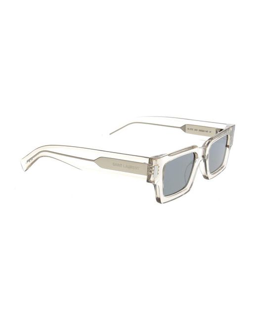 Saint Laurent Black Core Square Frame Sunglasses for men
