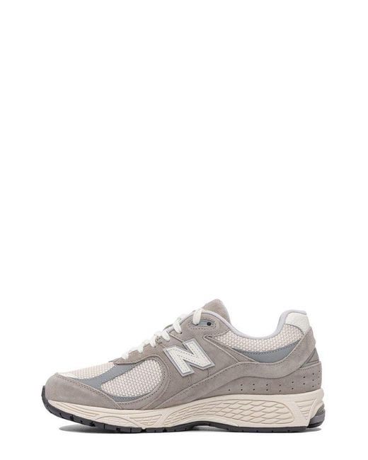 New Balance White 2002R Lace-Up Sneakers for men