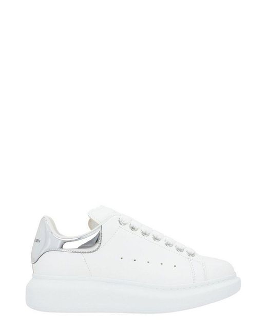 Alexander McQueen White Oversized Lace-Up Sneakers