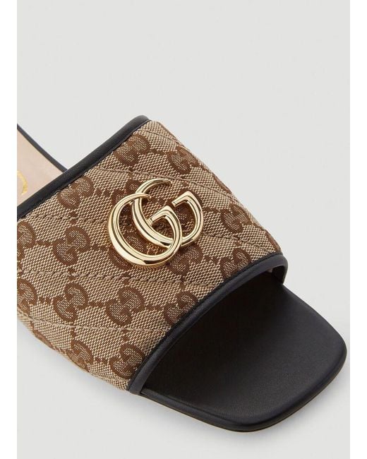 gucci marmont mid heel slide