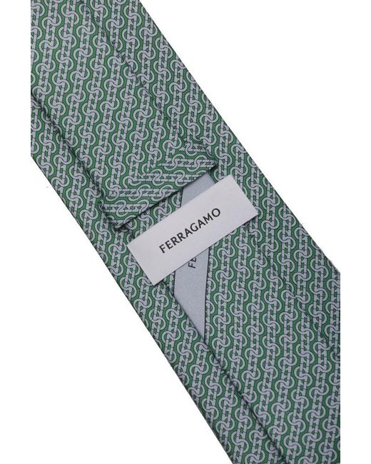 Ferragamo Blue Woven Print Tie for men