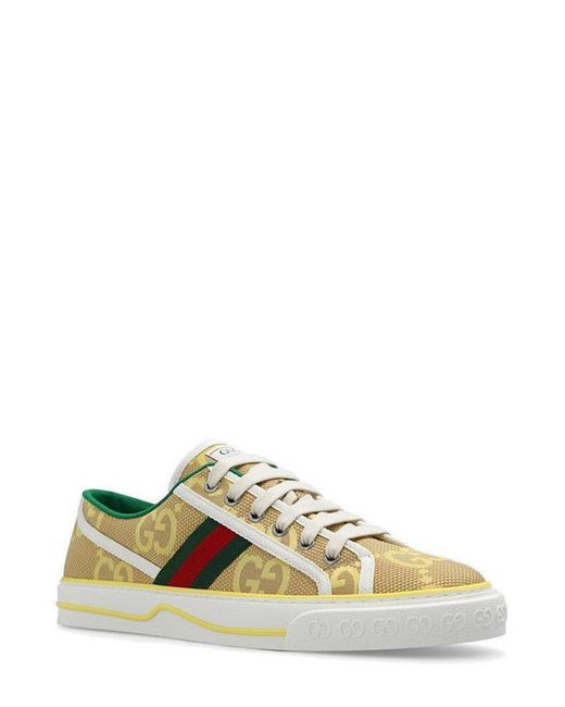 Gucci Lace-up Sneakers in Green | Lyst