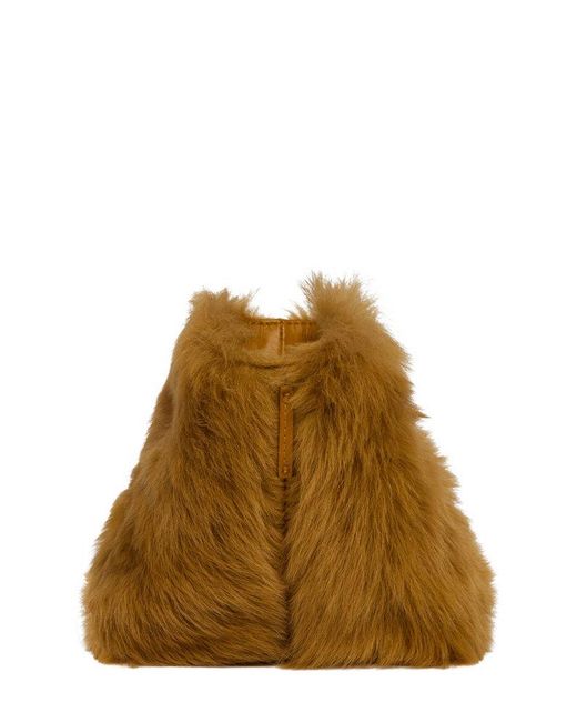 The Attico Brown Via Dei Giardini 15 Tote Bag