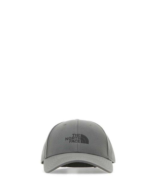 The North Face Gray Logo Embroidered Baseball Cap for men
