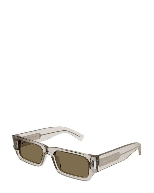 Saint Laurent Natural Rectangular Frame Sunglasses