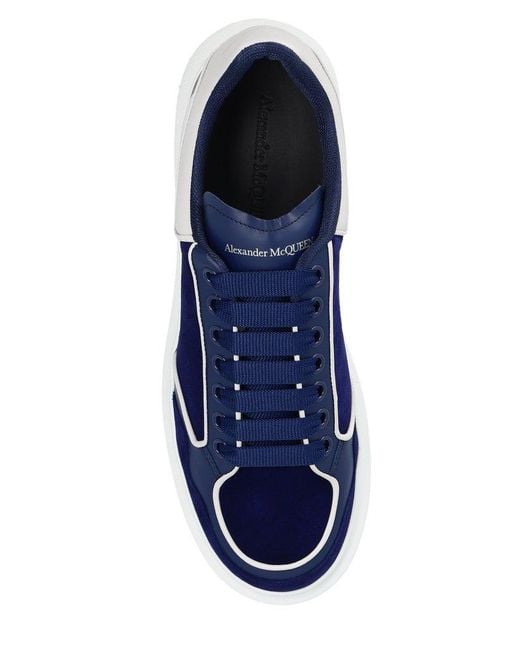 Alexander McQueen Blue Oversized Retro Sneakers for men