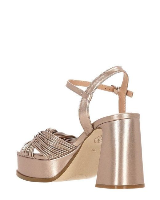 Ash Metallic Twist Detail Platform Sandals