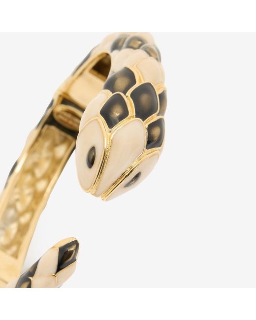 Roberto Cavalli White Snake Rigid Polished Bracelet