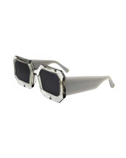 Linda Farrow Black X Markus Lupfer Rectangular Frame Sunglasses