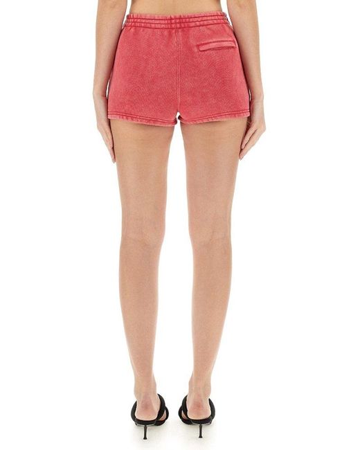 T By Alexander Wang Red Short With Logo