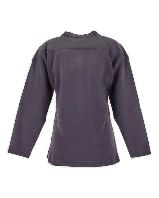 Maison Margiela Purple Long-sleeved Crewneck Sweatshirt